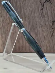 Slimeline twist pen with Dyed Blue Spalted Tamarind