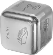 Kisangel Portable Stainless Steel Meal Decider Dice Fun Food Decision Game Lightweight Six Sided Dice for Parties Home and Travel Present