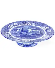 Spode 10.75in "Blue Italian" Footed Cake Plate