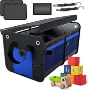 Yianyal Car Trunk Organizer | SUV Storage Bin,Collapsible Multi-Compartment Storage Box, Large-Capacity Car Accessories Trunk Organizer with Lid for Sedan, Truck