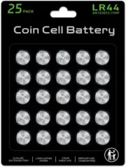 25pc LR44 Batteries AG13 L1154F 1.5V Alkaline Button Cell Battery for Watch Fob