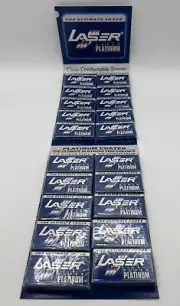 100 Laser Platinum Double E￼dge Razor Blades (20 Packs Of 5)