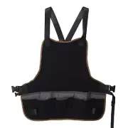 Canvas Work Tool Apron Adjustable Workshop Bib Aprons with 21 Pockets, Black