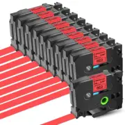 Brother P-Touch TZ-451 TZe-451 24mm Label Tape Black on Red 1" PT P710BT 10Pack