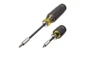 Klein Tools Screwdriver Set Impact Rated Adjustable Length Multi-Bit 2pc
