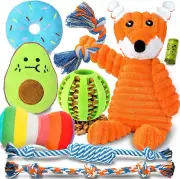 9 Pack Luxury Puppy Toys for Teething Small Dogs, Puppy Chew Toys with Cute Sque