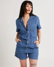 Shorts Sleeve Denim Heritage Romper