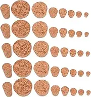 PRETYZOOM 80Pcs Tapered Cork Plugs Versatile Bottle Cork Stoppers for Airtight Sealing for Various Bottles Jars for Wine Beer Crafts