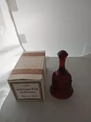 Vintage Avon 1876 Cape Cod Collection Ruby Red Glass Hostess Bell 6.5" Tall