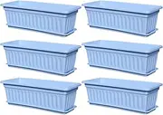 Window Boxes Planter, Railing Planter Box, 6X Weather Resistant Container Built-in Drainage Holes Accessories for Growing Vegetables Kitchen