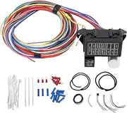 12 Circuit Wiring Harness Set Heat Resistant Fuse Panel Heater Relay Wire Harness Ideal for Rat Rods Sand Cars Classic Cars and Hot Rods with Durable Wear Resistant Wires