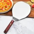 Stainless Steel Pizza Spatula with Wood Handle Cake Shovel Kitchen