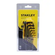 STANLEY 69-253 10-Piece Metric Hex Key Set with Anti-Rust Properties for Home,