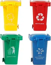 Recycling Bin | Trash Can Toy | Garbage Truck Toy | Kids Educational Toy | Interactive Play | Unique Small Trash Can Garbage Truck Toy with Lid & Wheels for Kid Toddler