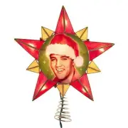 10-Light Elvis Capiz Star Treetop Tree Topper, Multi