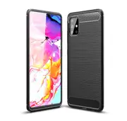 MCC Slim Samsung Galaxy A51 Carbon Fibre Soft Carbon Case Cover A515 [Black]