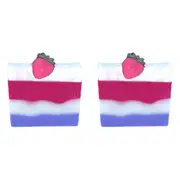 2PK Bomb Cosmetic Berry Smooth Scented Bath Soap Slice Bar Body Shower Fragrance