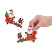 Santa Pull-Back Toy Craft Kit, Craft Kits, 12 Pieces