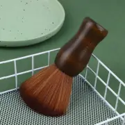Barber Neck Duster Brush Wood Handle With Hook Hairdressing Cleaning Brush