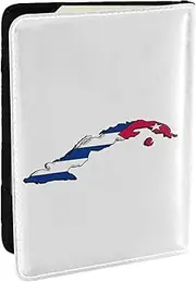 [JEJEA] Cuban Flag Map Print Travel Organizer Credit Cards Case Passport BookPassport Holder Cover Wallet forTraveling,, Black, One Size