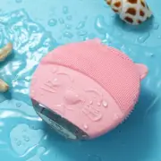 Cute Kitty Cat Ultrasonic Face Brush Cleanser Massage Exfoliator Scrubber Pink