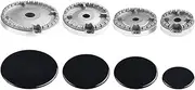 4 Pcs Cooker Hat Set, Cooker Oven Gas Hob Rapid Burner Flame Caps Rapid Burner Flame Cap Kit Suitable For Most Gas Range Burner Heads (Flat)