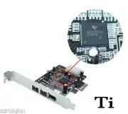 PCI-Express IEEE 1394B/A Combine PCI-E 2B+1A Firewire 800Mbps Card 2U Ti XIO2213