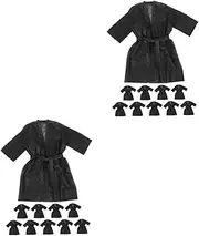[BESPORTBLE] Disposable Bathrobe Salon Robes Salon Supplies Salon Bathrobe Sweat Steaming Robe Bath Skirts One Time Shower Skirt Spa Wraps Skirt Bath Wraps Non-woven Fabric Black