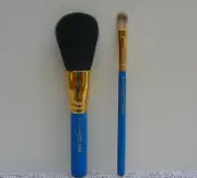 Set of 2 MAC Blue Brush Set, 129SE Powder & 194SE Concealer, Travel Size, NEW