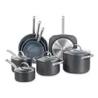 BLACK+DECKER(TM) 12-Piece Ceramic and Aluminum Cookware Set, Gray