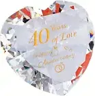 40th Ruby Anniversary Romantic Gifts for Couple Women Her Mum Parents Nan