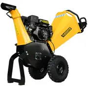 Ducar 70P 3600 RPM Wood Chipper with E-Start Shredder Mulcher Grinder Yellow Black