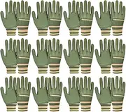 Gardening Gloves - 12 Pairs Non-Slip Men Work Gloves,Multifunctional Labor Working Gardening Accessories, Breathable Thickened Protection Gauntlet for Yard Work