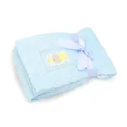 Little Tots Cute Newborn Baby Blankets Plush Blue Adorable Giraffe Stitch 127cm x 152cm