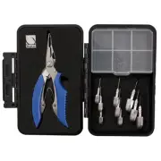 Mustad Darter Jighead Hook Replacement Kit with Split Ring Pliers/Braid Cutter