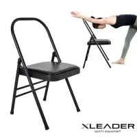 在飛比找momo購物網優惠-【Leader X】運動美學 專業輔助伸展雙梁加固PU瑜珈折