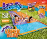 NEW Aqua Ride DOUBLE LANE Super Slick Sliding Surface Water Slide 6.0m Long