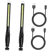 LED Work Light, 600LM Rechargeable COB Work Light00mAh, Portable Flashlight 2