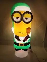 Christmas Despicable Me MINION KEVIN In Green Jacket & Santa Hat Blow Mold 24"
