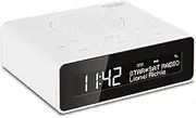 TechniSat DIGITRADIO 51 DAB+ Radio Alarm Clock (DAB, FM, Clock Radio, Alarm Clock with Two Adjustable Alarm Times, Snooze Function, Sleep Timer, Dimmable Display, Headphone Jack) White
