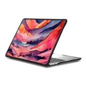 MacBook Air 13-inch (M2 - M4) Impact Case Watercolor mountain landscape - pink orange art