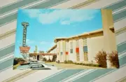 POSTCARD VINTAGE O'HARA CONCORD MOTOR INN STREET VIEW OLD AUTOMOBILES