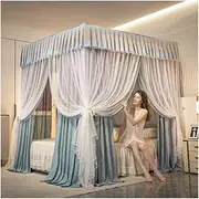 Bed Canopy Bed Canopy for 1.8m/6ft Bed, 4 Poles Support Bed Curtain, Mesh & Shading Cloth Mosquito Net, Easy to Install (Color : Style 2, Size : 1.8x2.2x2m)