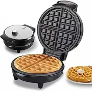 Mini Waffles Maker Machine, Waffle Maker 25Cm Non-Stick Waffler Iron for Breakfast with Adjustable Browning Control, Homemade, Easy to Use and Clean, Just Add Batter.
