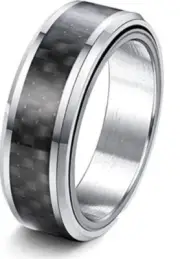 Stainless Steel Spinner Ring Size 11 Unisex Stress Relieving New 2586