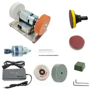 100W Mini Electric Belt Sander Belt Grinder Electric Knife Sharpener 7 Adjustable Speed for for Knife Making Woodworking