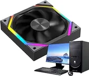 CPU Fan | ARGB Lighting Cooling Fan - 120mm Silent Temperature Control Computer Case Cooler for Personal Computer, Students (Masaba)