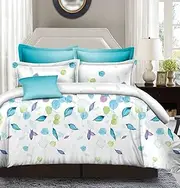 Leaves Quilt Cover Set, 3 Piece Duvet Cover Set Includes 2 Pillowcases, Doona Cover Set (Super King Size)
