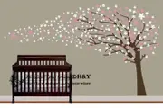 Cot Side Blowing Tree Flower Blossom Decal