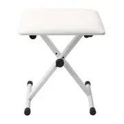 Maestro WHITE Height Adjustable Padded Piano Keyboard Bench